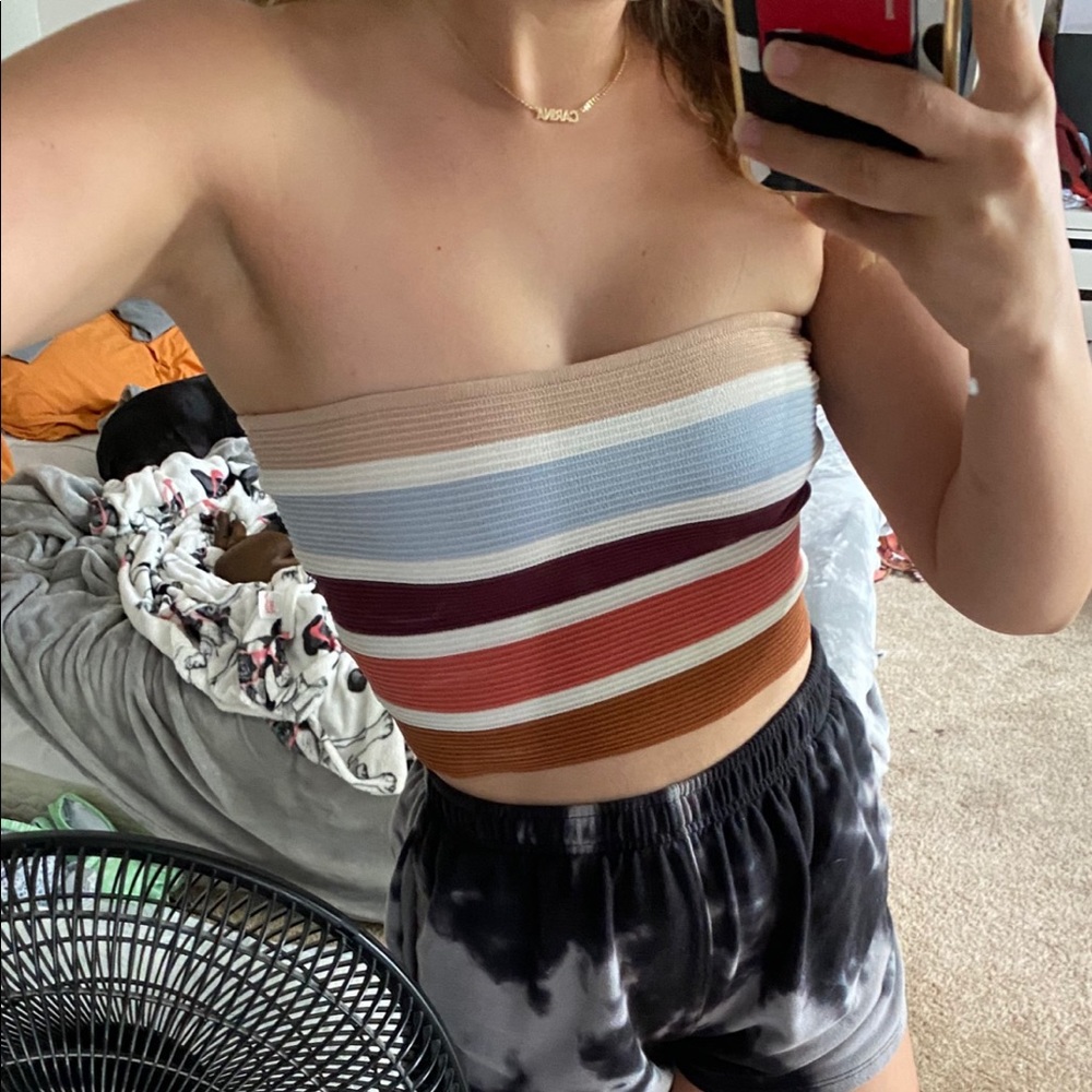Striped tube top